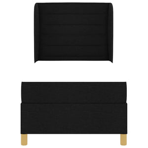 Boxspringbett mit Matratze Schwarz 190x90 cm