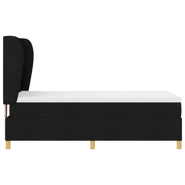 Boxspringbett mit Matratze Schwarz 190x90 cm