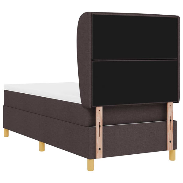 Boxspringbett Dunkelbraun 190x90 cm mit Matratze