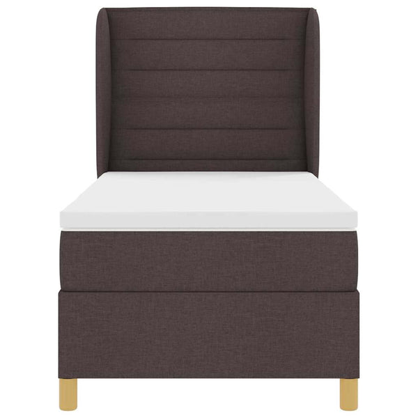 Boxspringbett Dunkelbraun 190x90 cm mit Matratze