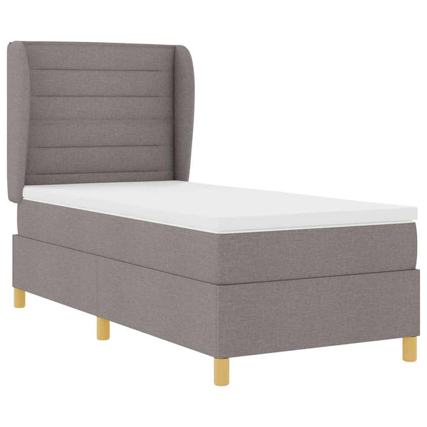 Boxspringbett Taupe mit Matratze 190x90 cm