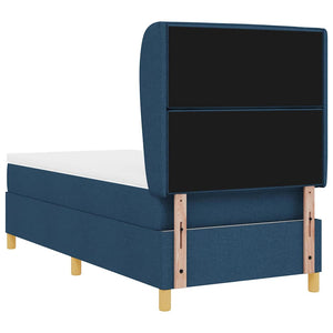 Boxspringbett Blau mit Matratze 190x90 cm