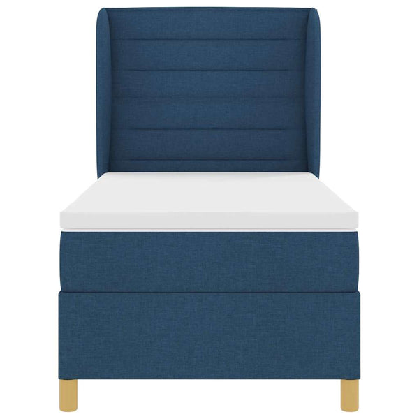Boxspringbett Blau mit Matratze 190x90 cm