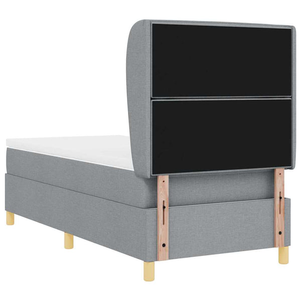Boxspringbett mit Matratze Hellgrau 200x90 cm