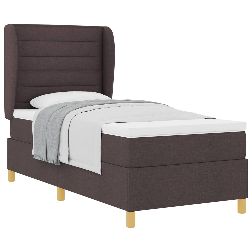 Boxspringbett Dunkelbraun 200x90 cm mit Matratze
