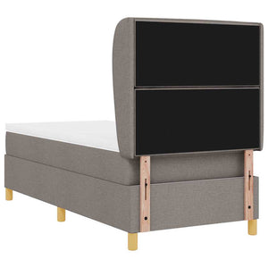 Boxspringbett Taupe 200x90 cm mit Matratze