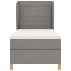 Boxspringbett Taupe 200x90 cm mit Matratze