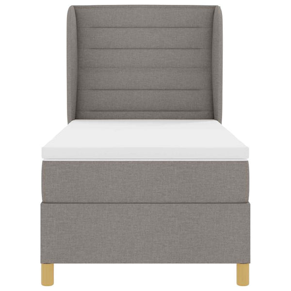 Boxspringbett Taupe 200x90 cm mit Matratze