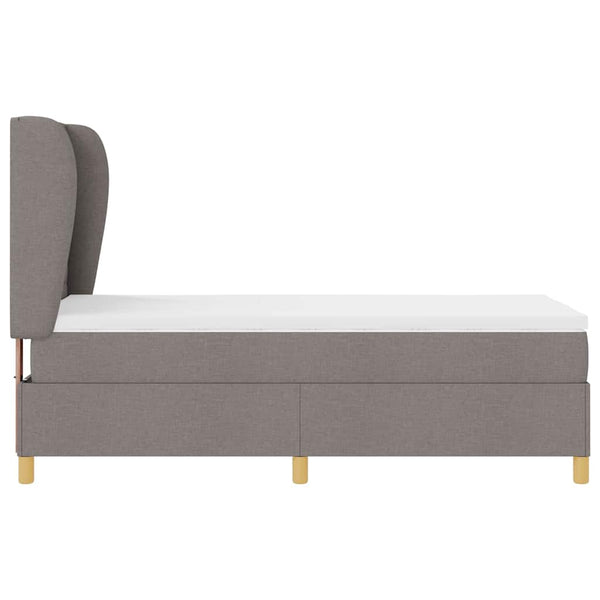 Boxspringbett Taupe 200x90 cm mit Matratze