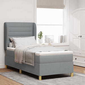 Boxspringbett mit Matratze Hellgrau 200x100 cm
