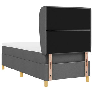 Boxspringbett mit Matratze Dunkelgrau 90x190