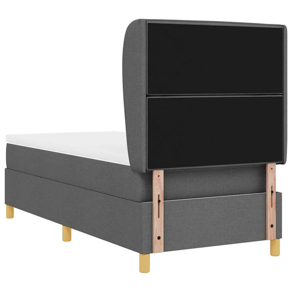 Boxspringbett mit Matratze Dunkelgrau 90x190