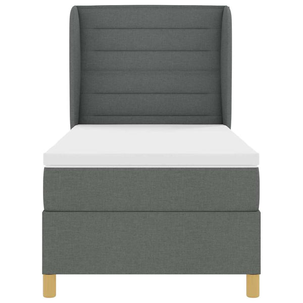 Boxspringbett mit Matratze Dunkelgrau 90x190