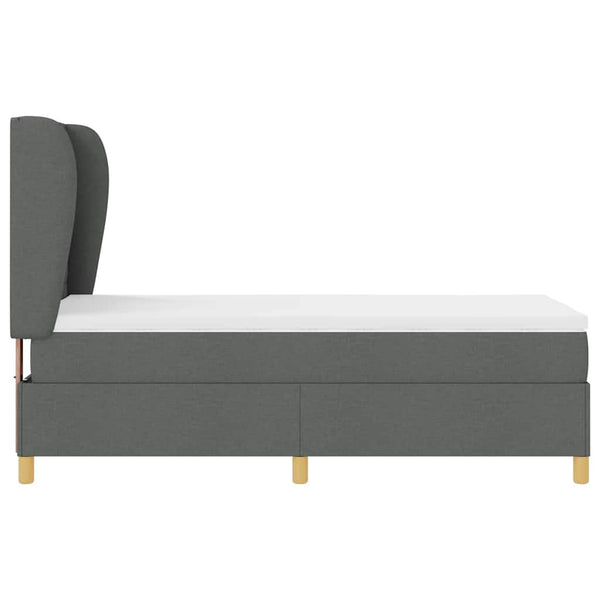 Boxspringbett mit Matratze Dunkelgrau 90x190