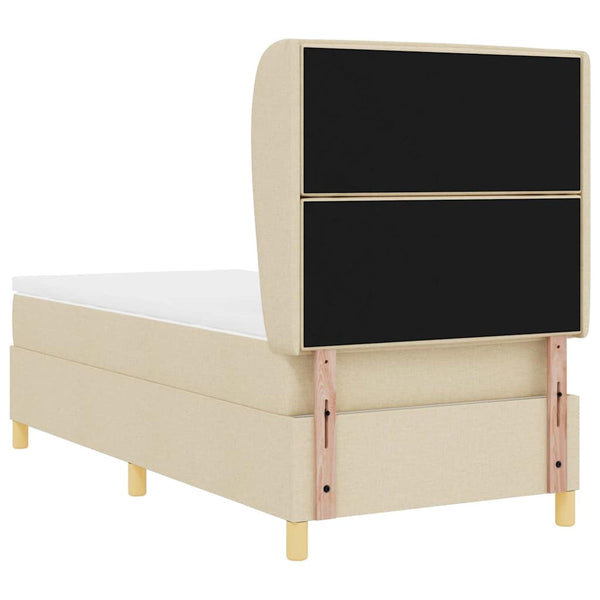 Boxspringbett Creme 200x100 cm mit Matratze