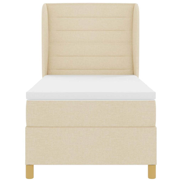 Boxspringbett Creme 200x100 cm mit Matratze