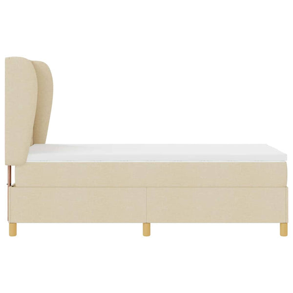 Boxspringbett Creme 200x100 cm mit Matratze