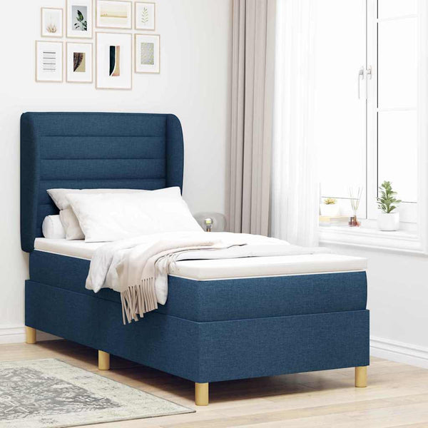 Boxspringbett Blau mit Matratze 200x100 cm