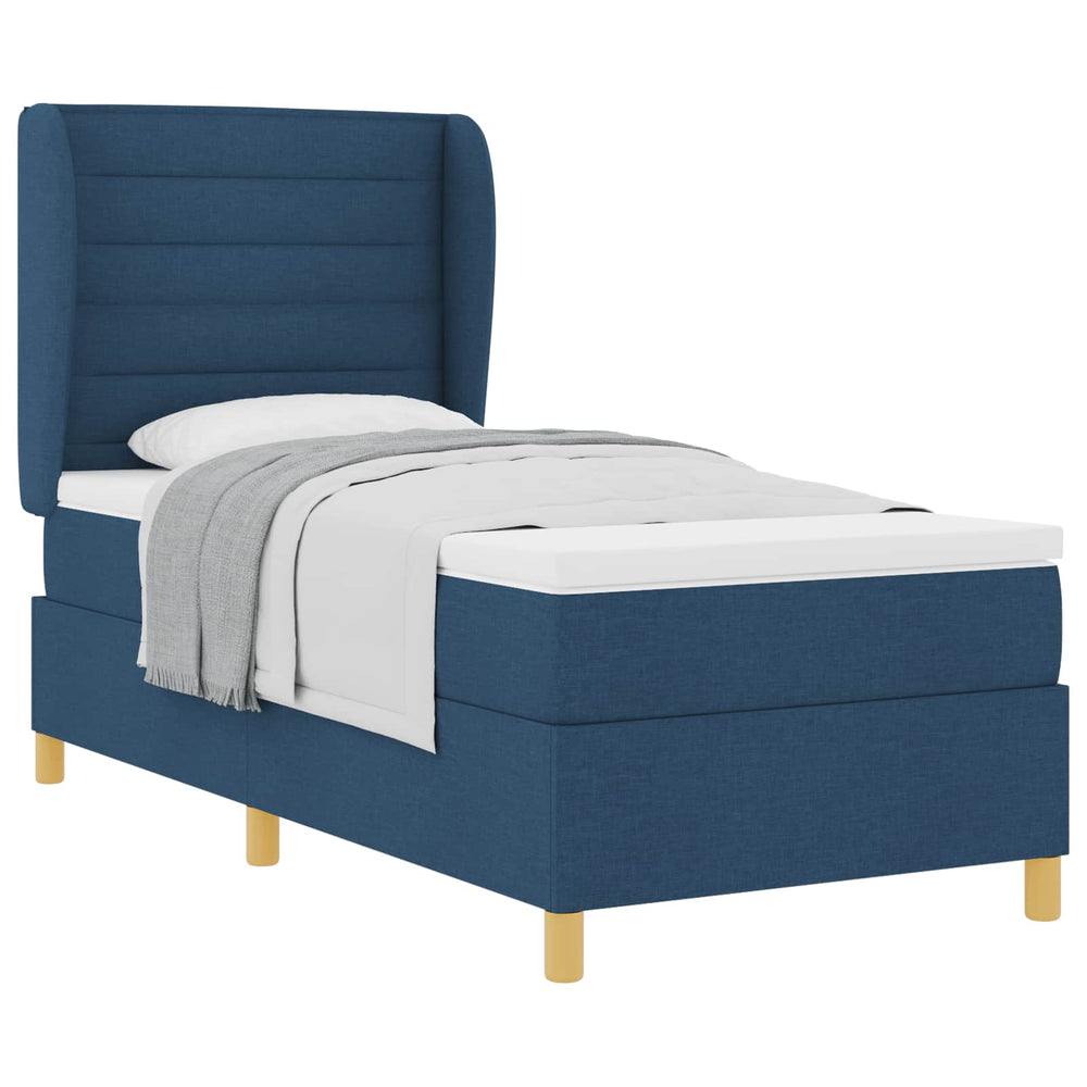 Boxspringbett Blau mit Matratze 200x100 cm