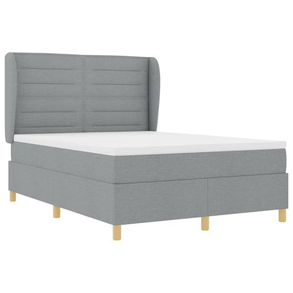 Boxspringbett mit Matratze Hellgrau 190x140 cm