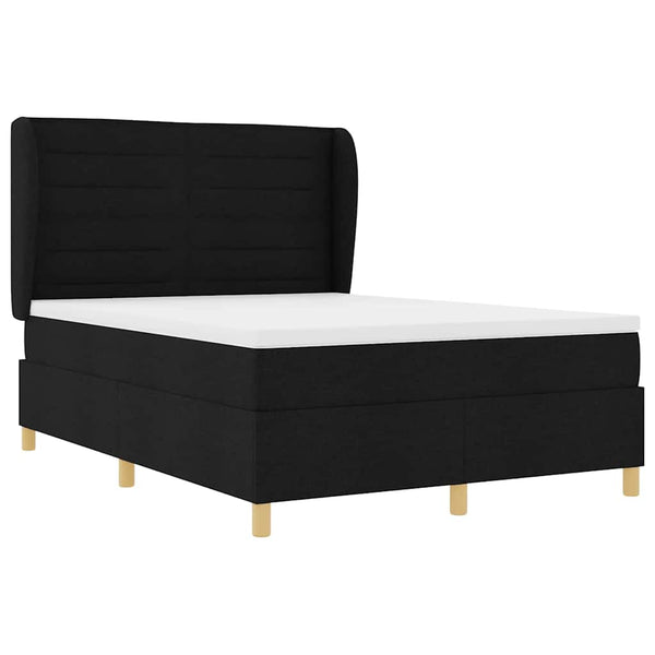 Boxspringbett mit Matratze Schwarz 190x140 cm