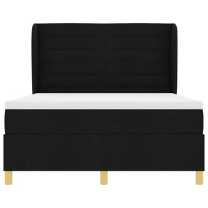 Boxspringbett mit Matratze Schwarz 190x140 cm