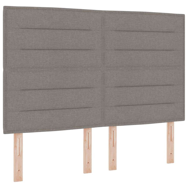 vidaXL Box Spring Bed with Mattress Taupe 190 x 140 cm Fabric