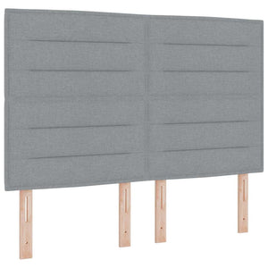 vidaXL Box Spring Bed with Mattress Light Grey 200 x 160 cm Fabric