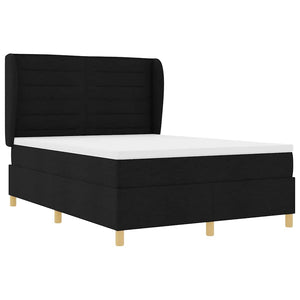vidaXL Box Spring Bed with Mattress Black 200 x 160 cm Fabric