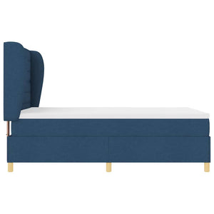 vidaXL Box Spring Bed with Mattress and Headboard Blue 200 x 160 cm Fabric