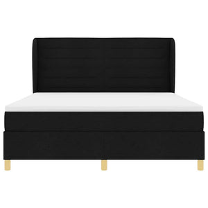 vidaXL Box Spring Bed with Headboard Black 200 x 180 cm Fabric