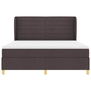 vidaXL Box Spring Bed with Mattress Dark Brown 200 x 180 cm Fabric