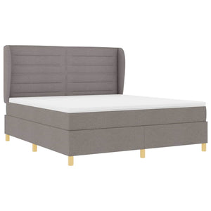 vidaXL Box Spring Bed with Mattress Taupe 200 x 180 cm Fabric
