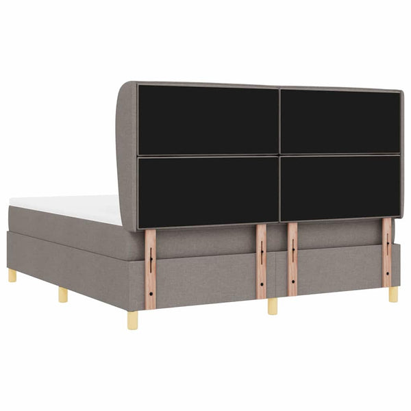 vidaXL Box Spring Bed with Mattress Taupe 200 x 180 cm Fabric