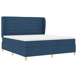 vidaXL Divan Bed with Mattress and Headboard Blue 200 x 180 cm Fabric