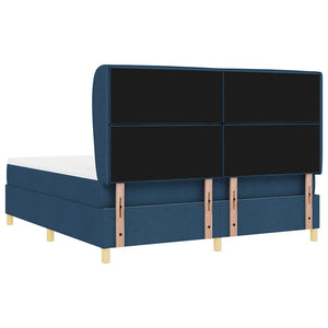 vidaXL Divan Bed with Mattress and Headboard Blue 200 x 180 cm Fabric