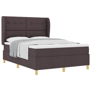 vidaXL Box Spring Bed with Mattress Dark Brown 200 x 160 cm Fabric