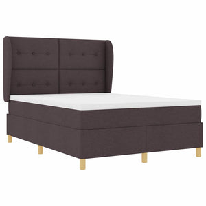 vidaXL Box Spring Bed with Mattress Dark Brown 200 x 160 cm Fabric