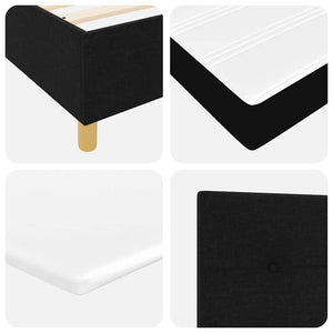 vidaXL Box Spring Bed with Mattress Black 200 x 180 cm Fabric