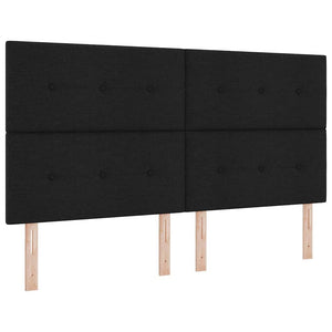 vidaXL Box Spring Bed with Mattress Black 200 x 180 cm Fabric