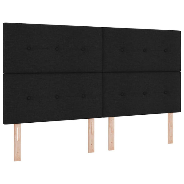 vidaXL Box Spring Bed with Mattress Black 200 x 180 cm Fabric