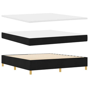 vidaXL Box Spring Bed with Mattress Black 200 x 180 cm Fabric