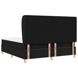 vidaXL Box Spring Bed with Mattress Black 200 x 180 cm Fabric