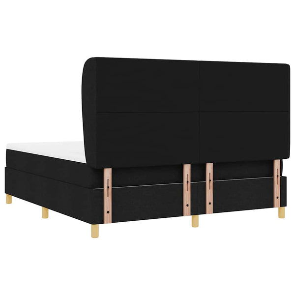 vidaXL Box Spring Bed with Mattress Black 200 x 180 cm Fabric