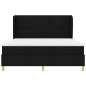 vidaXL Box Spring Bed with Mattress Black 200 x 180 cm Fabric