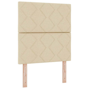 vidaXL Box Spring Bed with Headboard Cream 200 x 80 cm Fabric