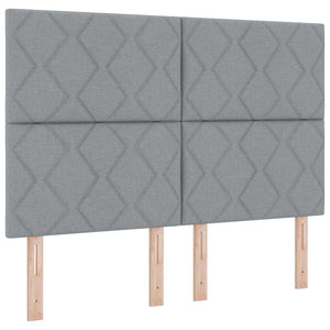 vidaXL Box Spring Bed with Headboard Light Gray 200 x 160 cm Fabric