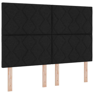 vidaXL Box Spring Bed with Headboard Black 200 x 160 cm Fabric