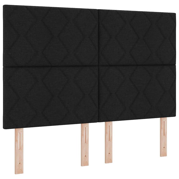 vidaXL Box Spring Bed with Headboard Black 200 x 160 cm Fabric