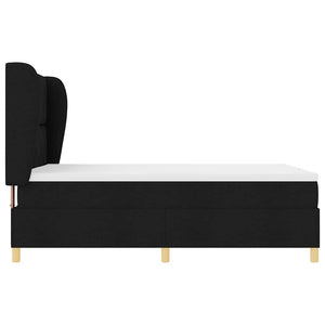 vidaXL Box Spring Bed with Headboard Black 200 x 160 cm Fabric